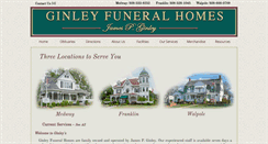 Desktop Screenshot of ginleyfuneralhomes.com